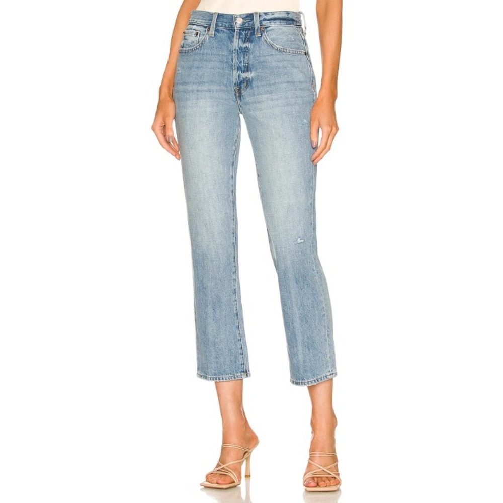 PISTOLA‎ Charlie High Rise Straight Leg Jeans Ventura Wash Size 31 Distressed